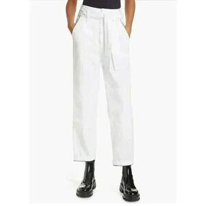 Rag & Bone Women's Paperbag Waist Crop Pants White Size 27 Casual